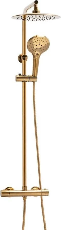 Regendoucheset - Met Thermostaatkraan - 25 Cm - Goud -Badkamerartikelen Winkel 320x1200