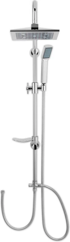 Lifa Bathing Zilveren Douchesysteem - Verstelbare Doucheset - RVS En ABS - Regendouche En Handdouche - Chroom - Incl. Bevestigingsmateriaal -Badkamerartikelen Winkel 349x1200