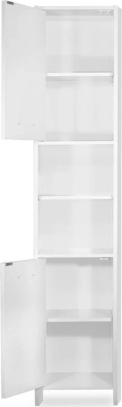 Casaria Badkamerkast - 6 Vakken/ 2 Deuren - Slank En Elegant - Wit -Badkamerartikelen Winkel 362x1200 4