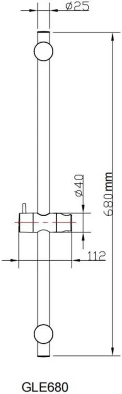 Ben Elan - Glijstang - Ronde Douchestang Voor Handdouche - 68cm - Chroom -Badkamerartikelen Winkel 373x1200 1