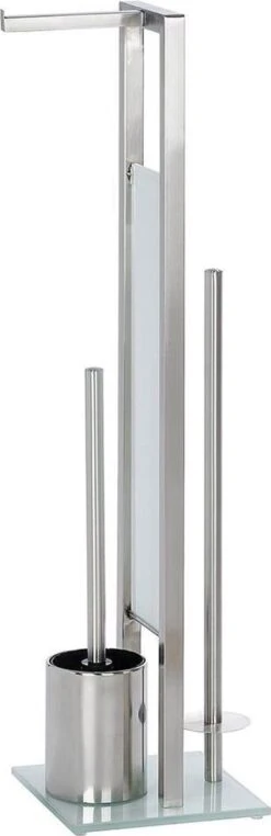 WENKO Toiletbutler Rivalta RVS Mat - Toiletborstel Met Houder, Toiletrolhouder En Reserverolhouder -Badkamerartikelen Winkel 389x1200