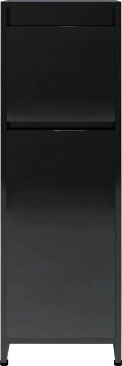 Furniture Limited - 4-delige Badkamermeubelset Bewerkt Hout Hoogglans Zwart -Badkamerartikelen Winkel 402x1200