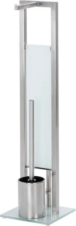 WENKO Toiletbutler Rivalta RVS Mat - Toiletborstel Met Houder, Toiletrolhouder En Reserverolhouder -Badkamerartikelen Winkel 405x1200