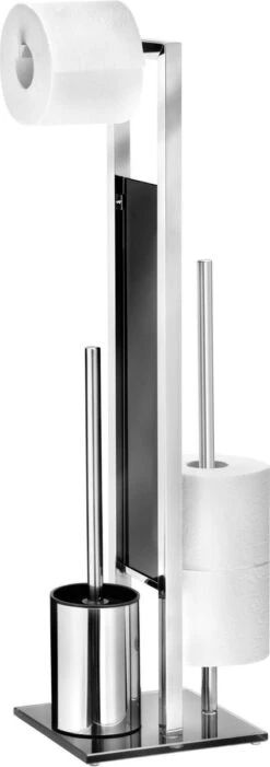 WENKO Toiletbutler Rivalta RVS Glanzend - Toiletborstel Met Houder, Toiletrolhouder En Reserverolhouder -Badkamerartikelen Winkel 423x1200