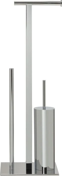 Sealskin Square Toiletbutler Vrijstaand - Toiletborstel Met Houder - Toiletrolhouder Zonder Klep - Reserverolhouder - Chroom