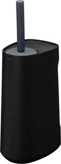 Tiger Tess - Toiletborstelhouder Met Opbergfunctie Vrijstaand En Swoop® Borstel Flexibel - Zwart / Antraciet -Badkamerartikelen Winkel 448x1200