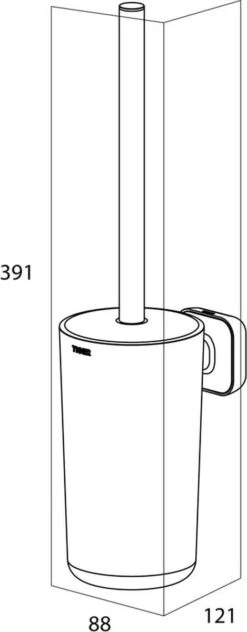 Tiger Carv - Toiletborstel Met Houder - Zwart -Badkamerartikelen Winkel 469x1200