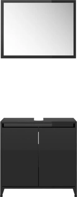 Furniture Limited - 4-delige Badkamermeubelset Bewerkt Hout Hoogglans Zwart -Badkamerartikelen Winkel 471x1200 1