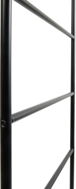 Lifa Bathing Handdoekladder - Multifunctionele Handdoekenrek - Zwarte Handdoekhouder - Staand - 5 Treden - Metaal - Voor Kleding, Handdoeken En Beddengoed - Badkamer, Keuken En Woonkamer - 50 X 160 Cm -Badkamerartikelen Winkel 483x1200