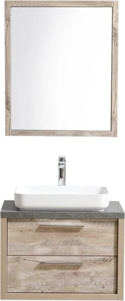 Badplaats Badkamermeubel Set Indiana 70 Cm - Hout Look - Badmeubel Met Spiegel -Badkamerartikelen Winkel 500x1200 1