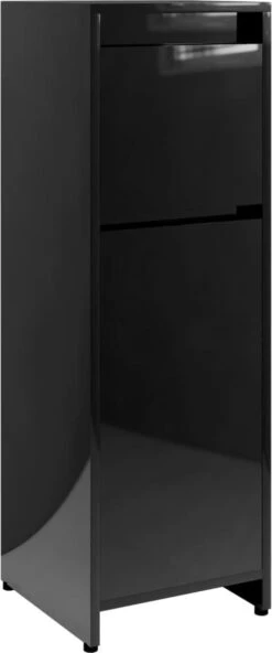 Furniture Limited - 4-delige Badkamermeubelset Bewerkt Hout Hoogglans Zwart -Badkamerartikelen Winkel 501x1200 1