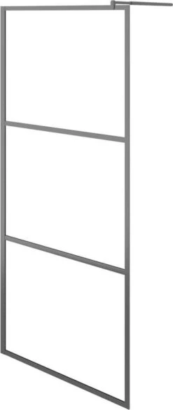 VidaXL Inloopdouchewand Transparant 90x195 Cm ESG-glas Zwart 16 VidaXL Inloopdouchewand Transparant 90x195 Cm ESG-glas Zwart -Badkamerartikelen Winkel 507x1200