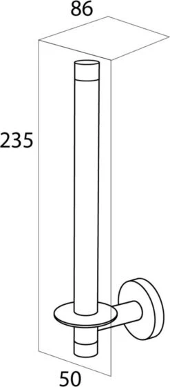 Tiger Boston - Reserverolhouder - RVS Geborsteld -Badkamerartikelen Winkel 528x1200