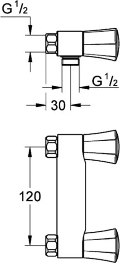 GROHE Costa L Douchekraan - Mengkraan - 12 Cm Hartafstand -Badkamerartikelen Winkel 549x1200 1