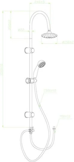 SCHÜTTE Jamaica Fresh Douchesysteem - Regendouche - 102 Cm Stang - Chroom 29 SCHÜTTE Jamaica Fresh Douchesysteem - Regendouche - 102 Cm Stang - Chroom -Badkamerartikelen Winkel 551x1200 1