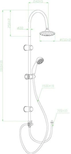 SCHÜTTE Jamaica Fresh Douchesysteem - Regendouche - 102 Cm Stang - Chroom 22 SCHÜTTE Jamaica Fresh Douchesysteem - Regendouche - 102 Cm Stang - Chroom -Badkamerartikelen Winkel 552x1200 1