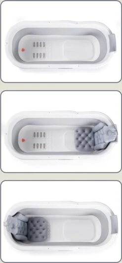 HelloBath Opvouwbaar Zitbad - Bath Bucket - 148cm - 220L - Extra Lang - Incl. Badkussen & Opberghoes 27 HelloBath Opvouwbaar Zitbad - Bath Bucket - 148cm - 220L - Extra Lang - Incl. Badkussen & Opberghoes -Badkamerartikelen Winkel 559x1200