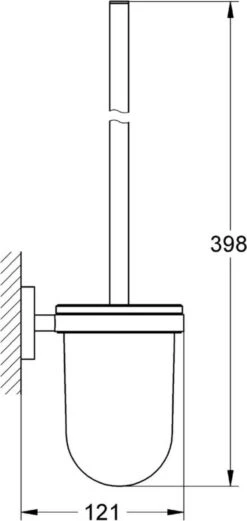 GROHE Essentials Toiletborstelset (wandmodel) - Chroom -Badkamerartikelen Winkel 569x1200