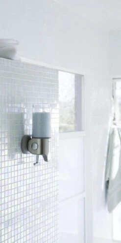 Simplehuman Zeepdispenser Wand Duo - RVS - 22.6x9.4x24.5 Cm - Zilver -Badkamerartikelen Winkel 600x1200 1