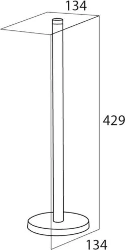 Tiger - Reserverolhouder - Vrijstaand - RVS Geborsteld -Badkamerartikelen Winkel 600x1200