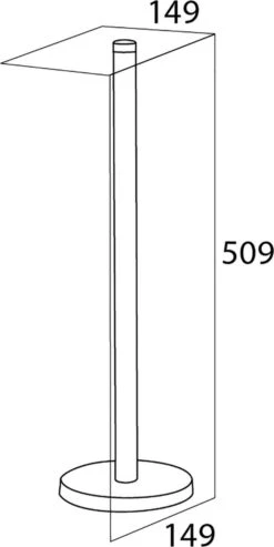 Tiger - Reserverolhouder - Vrijstaand - Zwart -Badkamerartikelen Winkel 601x1200 1