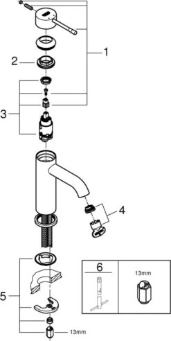 GROHE Essence New Wastafelkraan - Met EcoJoy® - Lage Uitloop - Chroom - 23590001 -Badkamerartikelen Winkel 602x1200