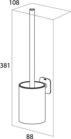 Tiger Colar - Toiletborstel Met Houder - Zwart -Badkamerartikelen Winkel 617x1200