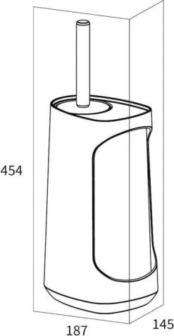 Tiger Tess - Toiletborstelhouder Met Opbergfunctie Vrijstaand En Swoop® Borstel Flexibel - Zwart / Antraciet -Badkamerartikelen Winkel 622x1200