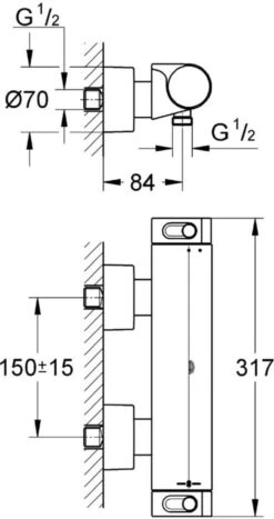 GROHE Grohtherm 2000 New Thermostatische Douchekraan - EcoJoy® - CoolTouch - 15 Cm - Chroom - 34169001 14 GROHE Grohtherm 2000 New Thermostatische Douchekraan - EcoJoy® - CoolTouch - 15 Cm - Chroom - 34169001 -Badkamerartikelen Winkel 635x1200 1