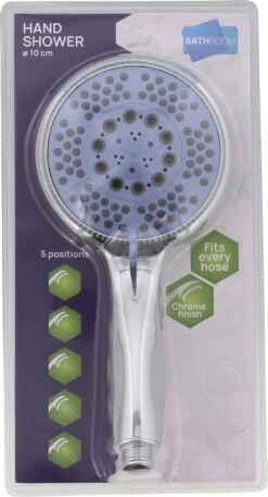 Merkloos Doucheset Met Brede Douchekop - Incl. Slang - 5 Sproeistanden