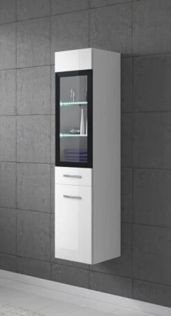 Badplaats Badkamerkast Rio 30 X 30 X 131 Cm - Wit Hoogglans - Hangende Kolomkast Met 2 Deuren 9 Badplaats Badkamerkast Rio 30 X 30 X 131 Cm - Wit Hoogglans - Hangende Kolomkast Met 2 Deuren -Badkamerartikelen Winkel 650x1200