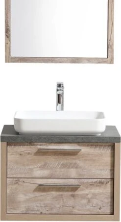 Badplaats Badkamermeubel Set Indiana 70 Cm - Hout Look - Badmeubel Met Spiegel -Badkamerartikelen Winkel 653x1200 1