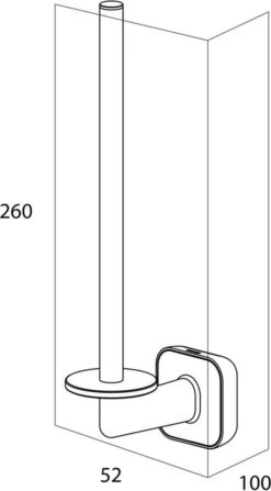 Tiger Carv - Reserverolhouder - Zwart -Badkamerartikelen Winkel 663x1200