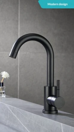 Wastafelkraan Zwart - Keukenkraan - Kraan - Badkamerkraan -Badkamerartikelen Winkel 674x1200 6