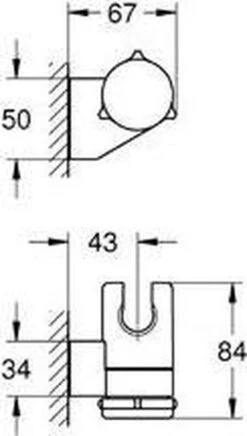 GROHE QuickFix Vitalio Wanddouchehouder - Verstelbaar - Chroom - 26183000 -Badkamerartikelen Winkel 680x1200 1