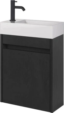 Merkloos Saqu Eurotrend Fonteinkraan - Hoog Model - Toiletkraan - Koudwaterkraan - Mat Zwart -Badkamerartikelen Winkel 681x1200 2