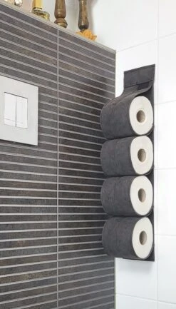 Reserverolhouder Hangend – Toiletrolhouder – Reserve Rolhouder – Zonder Boren – Rolhouder - Muur – Zwart - Antraciet - STOF & SPETTERVRIJ -Badkamerartikelen Winkel 685x1200 1