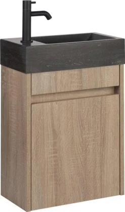 Merkloos Saqu Eurotrend Fonteinkraan - Hoog Model - Toiletkraan - Koudwaterkraan - Mat Zwart -Badkamerartikelen Winkel 710x1200 1