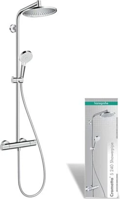 Hansgrohe Crometta S 240 Showerpipe - 1jet - Incl. Thermostaat - Chroom -Badkamerartikelen Winkel 724x1200 1