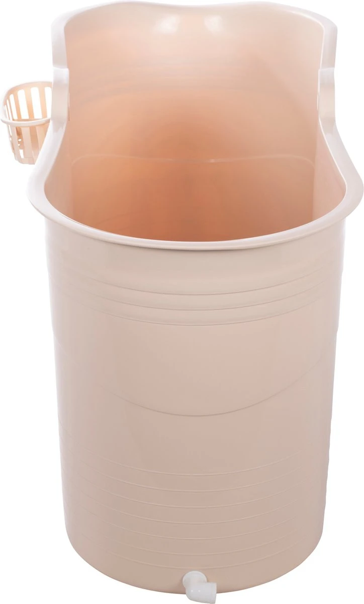 HelloBath® - Bath Bucket - XL - 125 Cm - Brazilian Sand - Zitbad - Ligbad (Verzending In Doos) - Incl. Badplank En Kraantje 10 HelloBath® - Bath Bucket - XL - 125 Cm - Brazilian Sand - Zitbad - Ligbad (Verzending In Doos) - Incl. Badplank En Kraantje - Afbeelding 10