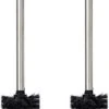 Merkloos Universele Toilet Borstel Zwart Met Handgreep RVS - Wc Borstel - Toiletborstel - Set Van 2