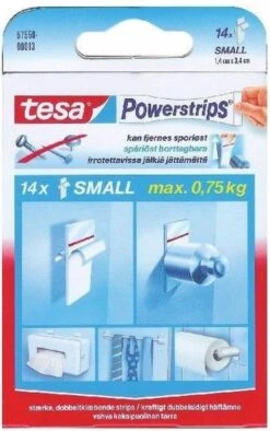 Tesa Powerstrips Dubbelzijdige Kleefstrips Small - 14 Stuks -Badkamerartikelen Winkel 752x1200