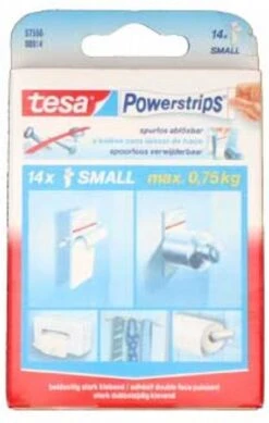 Tesa Powerstrips Dubbelzijdige Kleefstrips Small - 14 Stuks -Badkamerartikelen Winkel 762x1200