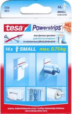 Tesa Powerstrips Dubbelzijdige Kleefstrips Small - 14 Stuks -Badkamerartikelen Winkel 767x1200