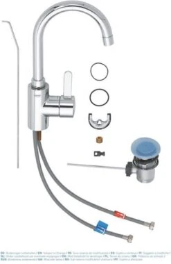 GROHE Eurosmart Cosmopolitan Wastafelkraan - Hoge C-uitloop - Met Trekwaste - Chroom - 32830001 10 GROHE Eurosmart Cosmopolitan Wastafelkraan - Hoge C-uitloop - Met Trekwaste - Chroom - 32830001 -Badkamerartikelen Winkel 780x1200