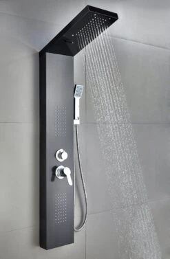 Badplaats Douchepaneel Aras - Zwart - Regendouche Met Mengkraan En Douchekop 8 Badplaats Douchepaneel Aras - Zwart - Regendouche Met Mengkraan En Douchekop -Badkamerartikelen Winkel 787x1200 1