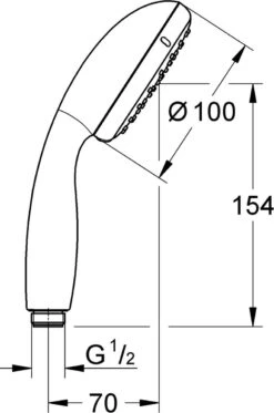 GROHE New Tempesta 100 Douchekop - Ø 10 Cm - 2 Straalstanden - Chroom - 2759710E -Badkamerartikelen Winkel 795x1200
