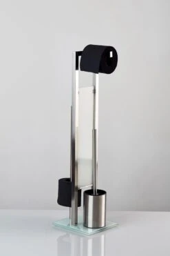 WENKO Toiletbutler Rivalta RVS Mat - Toiletborstel Met Houder, Toiletrolhouder En Reserverolhouder -Badkamerartikelen Winkel 799x1200 3