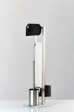 WENKO Toiletbutler Rivalta RVS Mat - Toiletborstel Met Houder, Toiletrolhouder En Reserverolhouder -Badkamerartikelen Winkel 799x1200 4