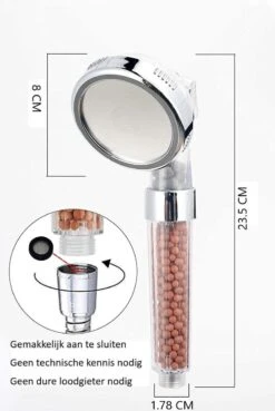 Merkloos Douche Filter - Daily Accessoires - Water Filter - Shower Filter - Douchekop Filter - Douchekop - Ionische Douchekop - Waterbesparende Douchekop - Op Elke Slang Aan Te Sluiten - Aussie Blo